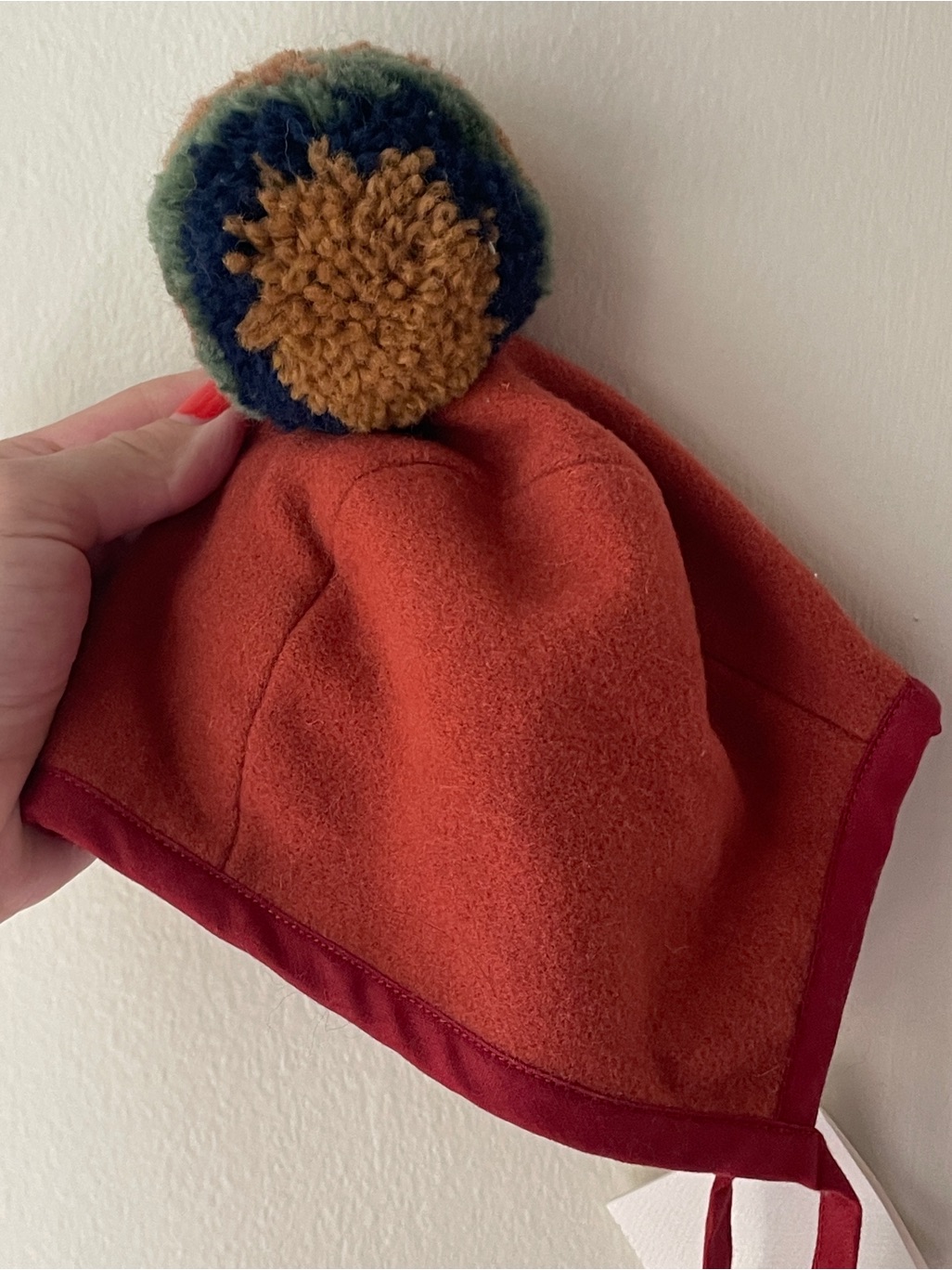 Nwt Briar Baby Wool Bonnet With Pom, 6-12 Mos — image 3 of 4